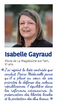 Medevielle2020's tweet photo. [Présentation 6 de la liste "République et Equilibre des territoires en Haute-Garonne"] ✅

🔷 Isabelle Gayraud 

🔷 51 ans 

🔷 Maire de La Magdelaine-sur-Tarn depuis 2014 

#Senatoriales2020 #RepubliqueEtEquilibre https://t.co/qJPcSzHQm9