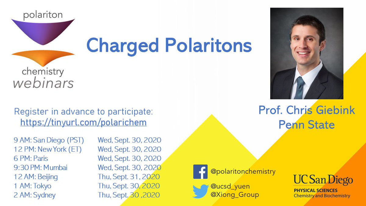 ucsd_yuen's tweet photo. Our next Webinar will be on Wednesday, September 30th at 9 a.m. PST with guest speaker Prof. Chris Giebink from @penn_state. Register at https://t.co/n1F1gTKq3F. https://t.co/NNd8iWppp5