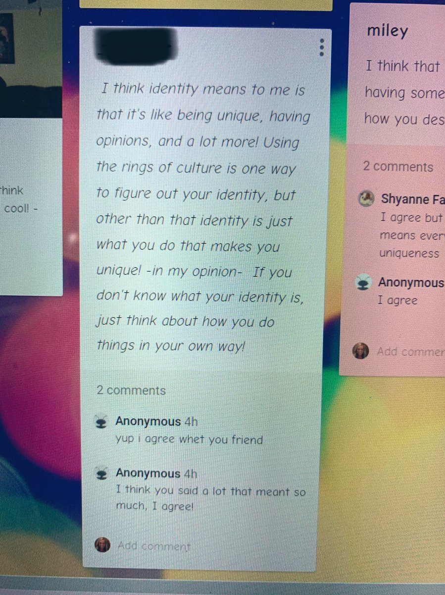 mrs_starke's tweet photo. Our Mindset of the Month is Identity. Today, we shared what the word identity means to us and discussed that in order to learn about others, we have to learn about ourselves! Building community one day at a time π€ #proudtobe15 #d15learns #d15schools #validateandaffirm #VABB https://t.co/ubuyEq8gwZ