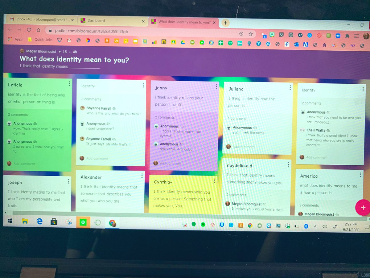 mrs_starke's tweet photo. Our Mindset of the Month is Identity. Today, we shared what the word identity means to us and discussed that in order to learn about others, we have to learn about ourselves! Building community one day at a time π€ #proudtobe15 #d15learns #d15schools #validateandaffirm #VABB https://t.co/ubuyEq8gwZ