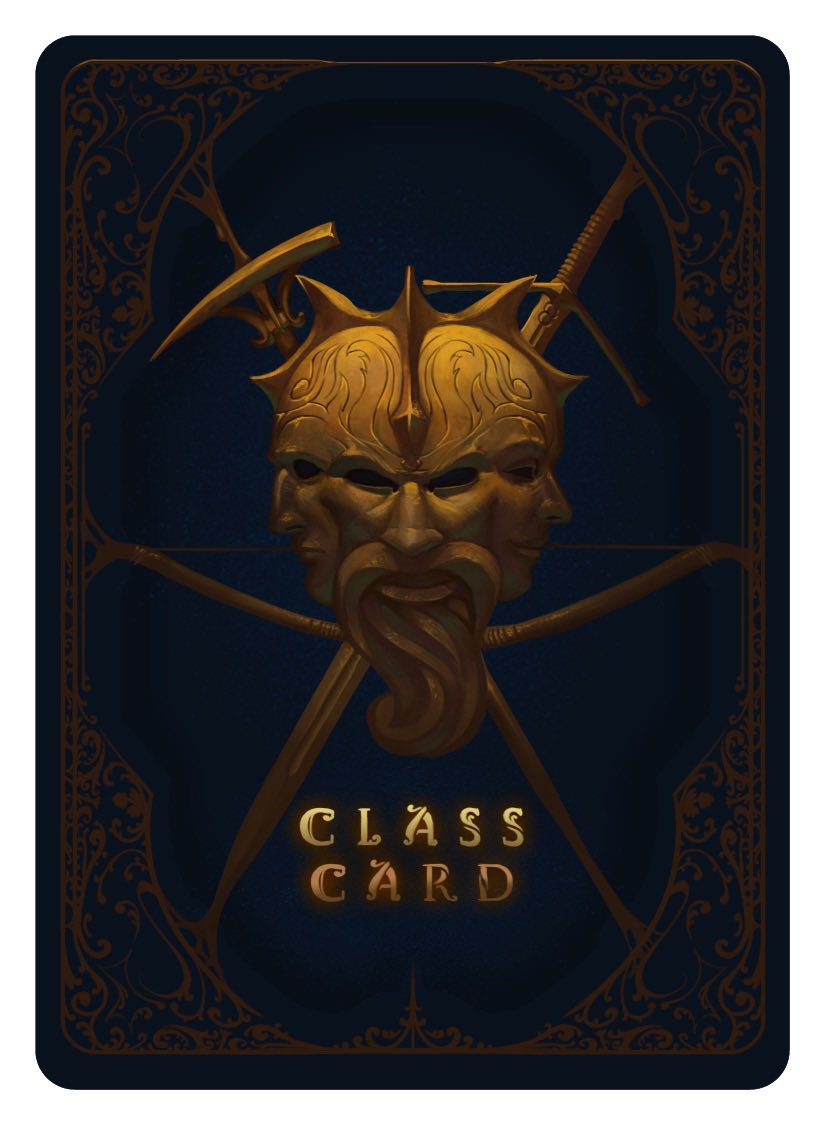 delver_game's tweet photo. We’re slowly getting the new art approved for Delvers. The class card is looking 🔥 https://t.co/4RXoSq4vFJ