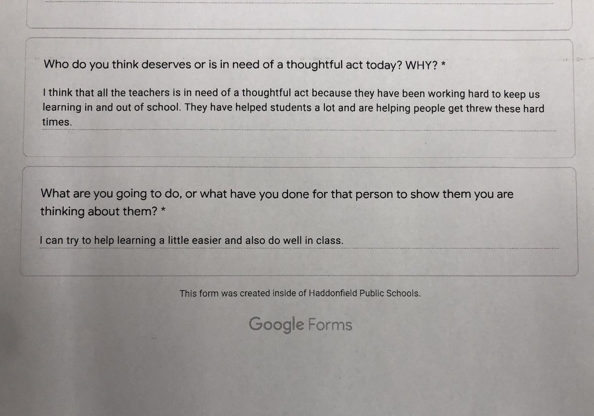 It’s “Thoughtful Thursday” in 5th Grade! Little notes like these go a long way, not just for kids, but adults too!! ♥️ <a href="/CentralES1/">Central ES</a> <a href="/HaddonSchools/">Haddonfield Schools</a> <a href="/HsdSEL/">Haddonfield School District SEL</a> #hsdwenurture