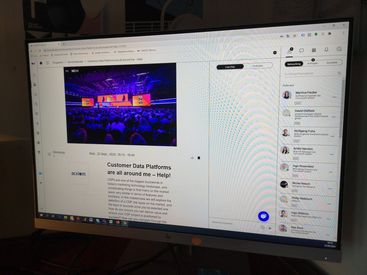 KatrinFirsching's tweet photo. Digitales Wissen geballt - tolle Vorträge bei der #dmexcoathome https://t.co/JrvkCrUzy8