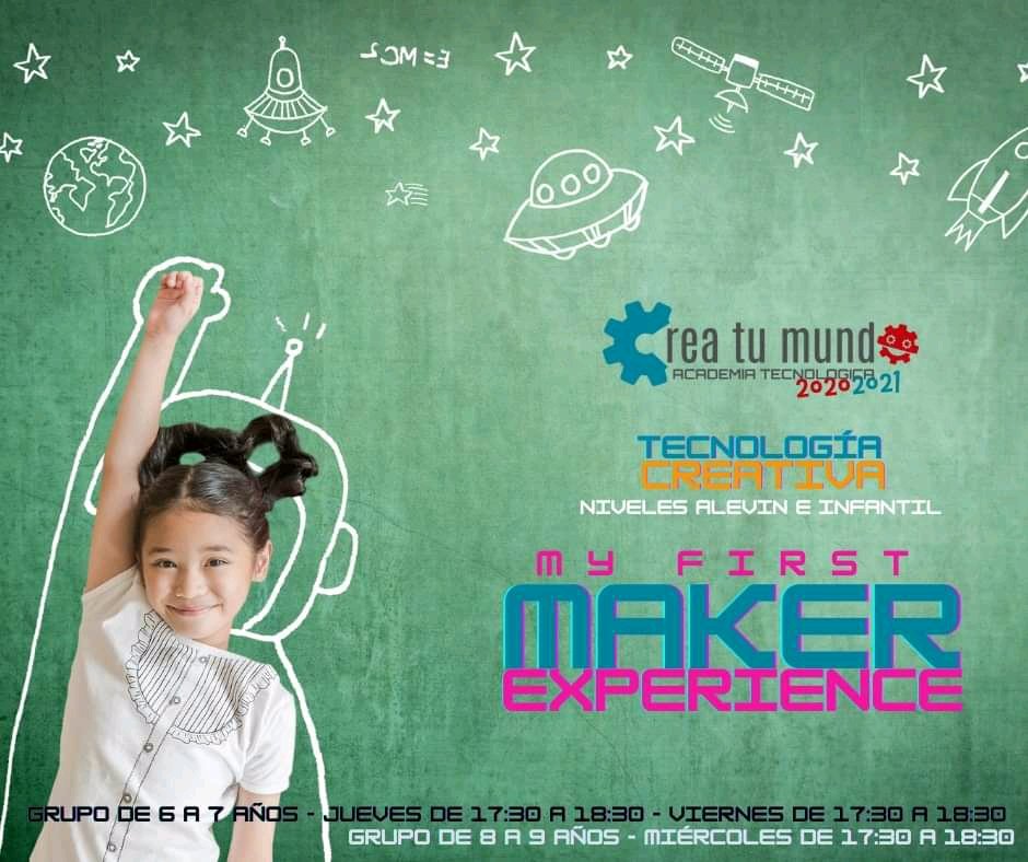 _CreaTuMundo_'s tweet photo. Cursos de tecnología creativa. Robótica y electrónica para chicas y chicos de 6 a 16 años.
Más info en: https://t.co/La9Nt1hiBg
#aprenderhaciendo #extraescolares #maker #educacionmaker #arduino #microbit #tokymaker #Alicante https://t.co/ixATs2KI84