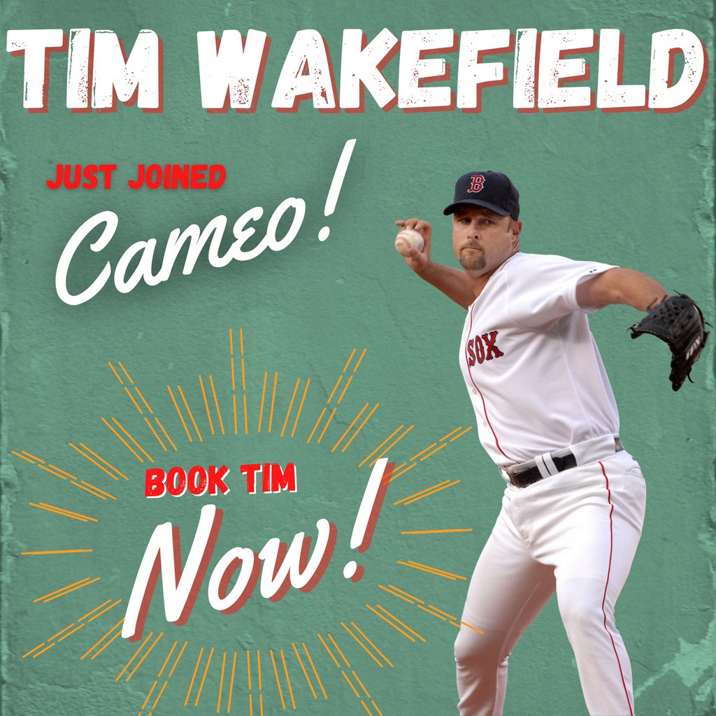 #blueskyclient <a href="/TimWakefield49/">Tim Wakefield</a> just joined <a href="/BookCameo/">Cameo</a>!  Get a personalized video message from the knuckleballer now at cameo.com/timwakefield49 🎉 ⚾️