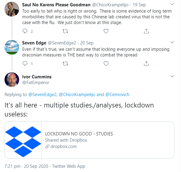 And if you dare to open the Dropbox folder where he stores all his 'studies' proving that lockdowns don't work (it's all here') you are up for a very embarassing experience...