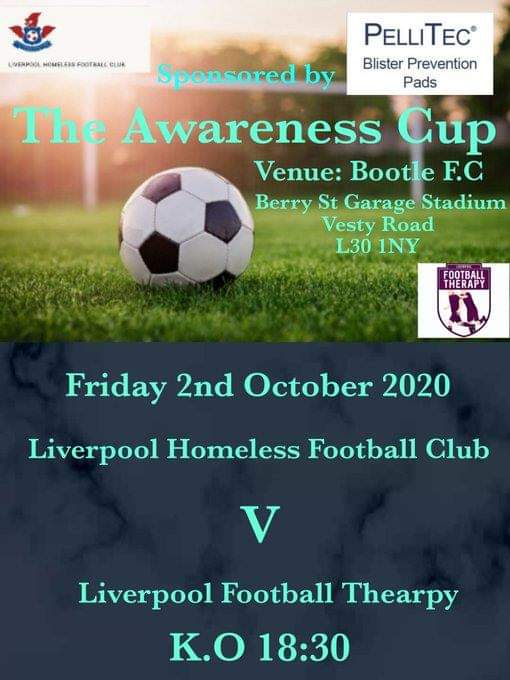 LivHomelessFC's tweet photo. We are all looking forward to The Awareness Cup next Friday, watch this space for more details.
#morethanjustfootball #endingisolation https://t.co/PSeXy4hUnq