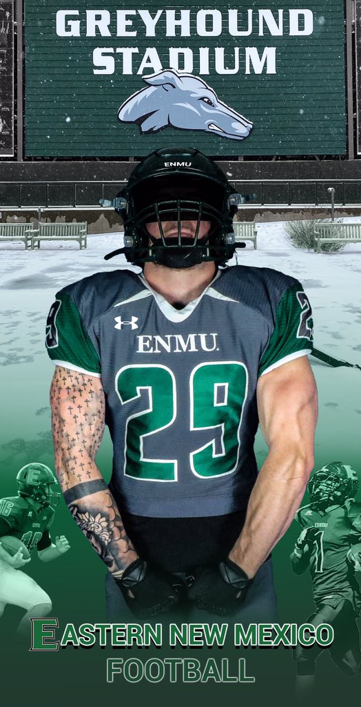 After a great talk with <a href="/coachmaxsilver/">Max Silver</a> , I am extremely blessed and excited to receive my first offer from Eastern New Mexico University!!🟢🐾 #HOUNDVI21ON #REIGNFOREVER <a href="/ENMUFootball/">Eastern New Mexico University Football</a> <a href="/CoachKelleyLee/">Kelley Lee</a>