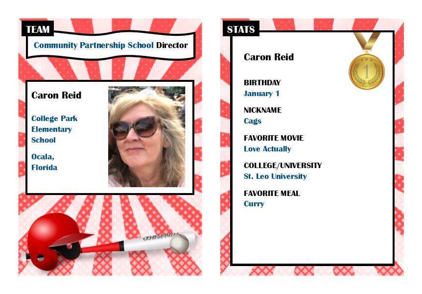 UCF_CCS's tweet photo. Up next on the all-star CPS DIRECTOR TEAM is Caron Reid at College Park Elementary School! Sept. 21-25 is national #communityschool leader APPRECIATION WEEK 2020 & #UCF_CCS is thrilled to honor #CommunityPartnerSchool directors. #coordinatorsrock @MarionCountyK12 @UWMarionCounty https://t.co/igedMqaVSq