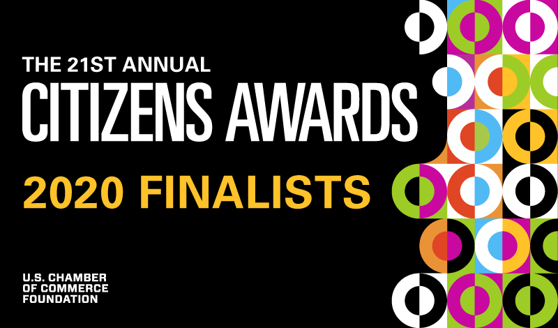 Today, the U.S. Chamber Foundation announced the 2020 Citizens Awards finalists. Learn how these 24 companies are leveraging their resources, expertise, and talent to make a positive impact. bit.ly/2RTDZV5 #Citizens2020