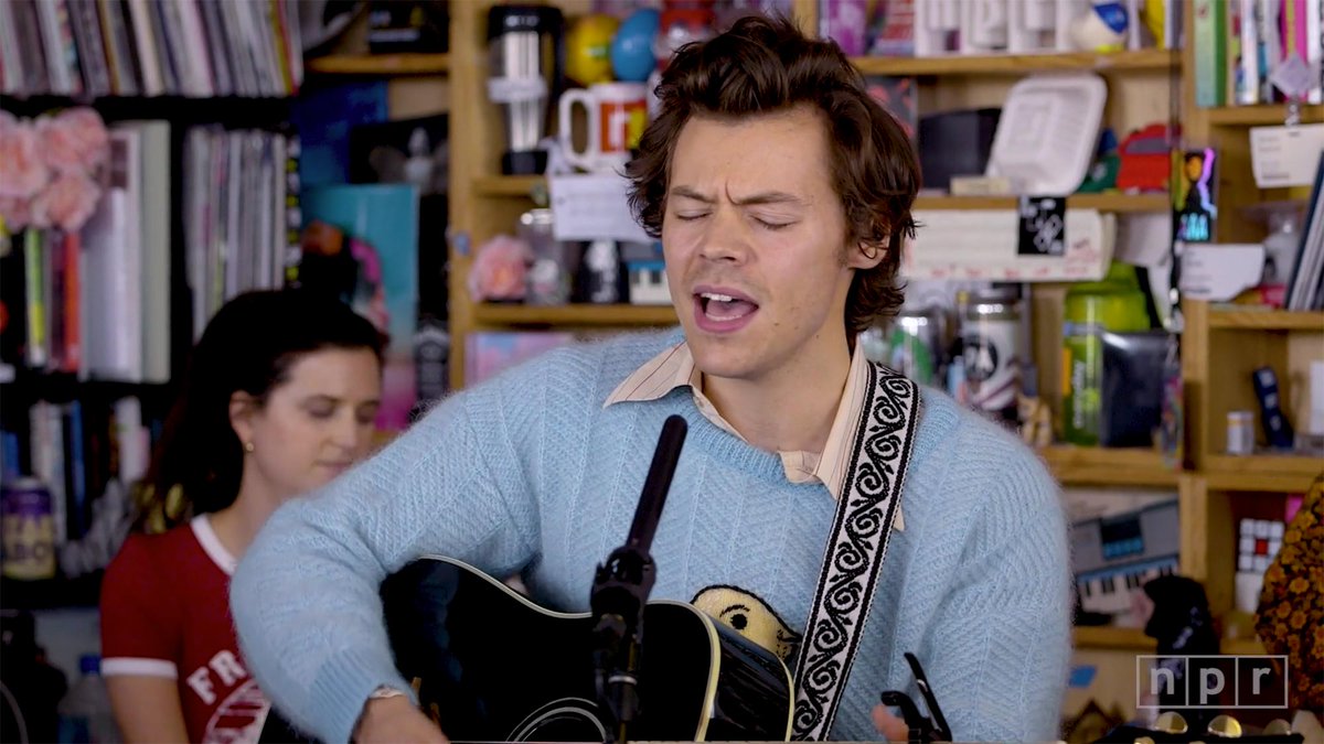 when he wore then baby blue chicken sweater at the tiny desk concert