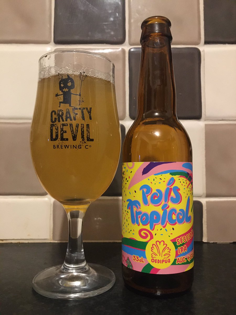 Cracking Session IPA from <a href="/OedipusBrewing/">Oedipus Brewing</a> - fruity, bitter and going fast! 😋