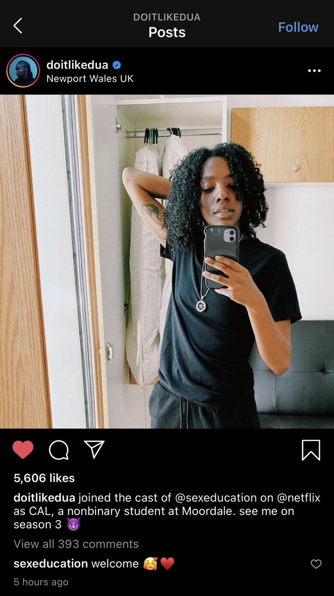 starkswhcre's tweet photo. SEX EDUCATION S3 WILL HAVE A NON BINARY CHARACTER PLAYED BY A NON BINARY ACTOR OH MY GOD. https://t.co/NU3duefNWD