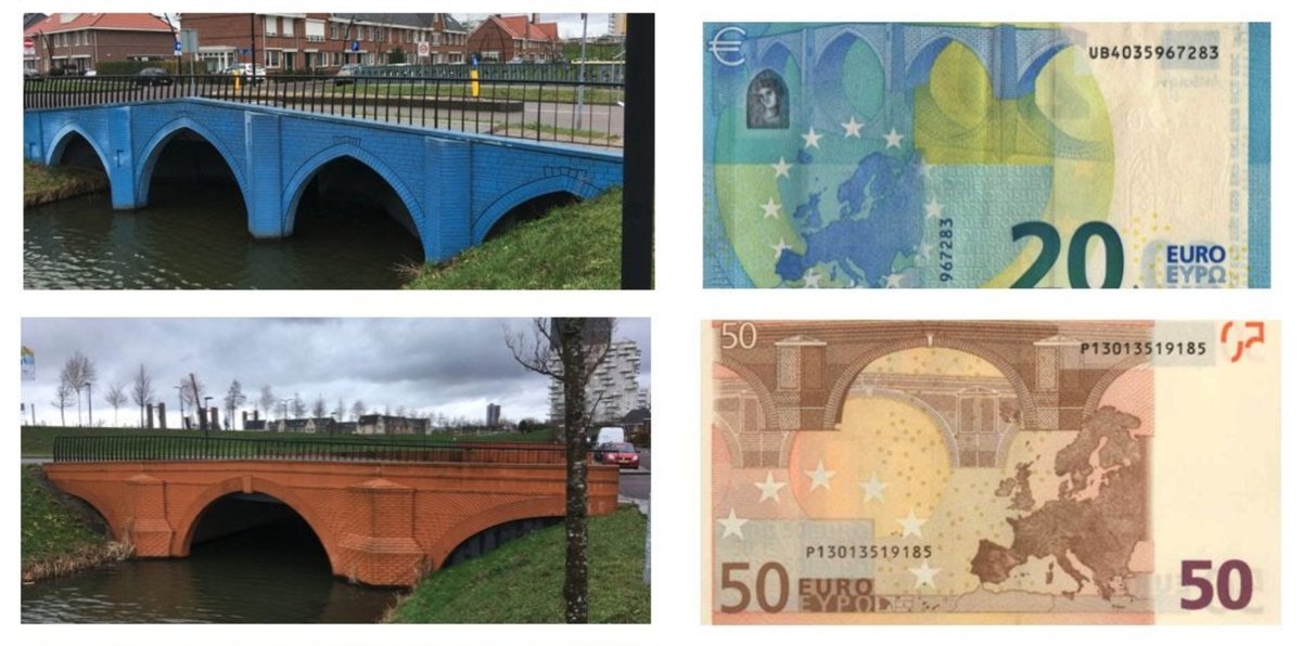 moylato's tweet photo. The town of Spijkenisse 🇳🇱 - home of all the bridges from the euro notes.

Fun fact: The notes came first and the bridges were built after. https://t.co/3RqhMAeXkC