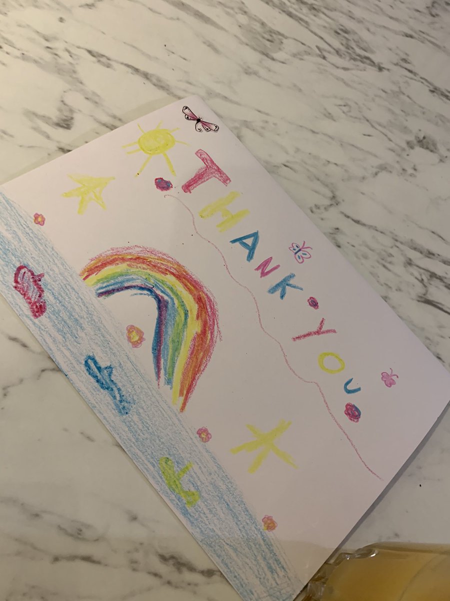 StnKatie's tweet photo. My first thank you card as a nurse , love it!! It’s slowly sinking in, Love my job🥰 🌈 #NNQ #ChildNurse #TeamPaeds https://t.co/106c58jwKs