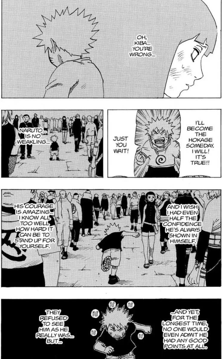 Manga merely shows flashbacks of Hinata watching Naruto from afar or how much his influence changed her. It's never shown the first time they met, therefore, the flashback shown in The Last isn't a hole that changes manga.
