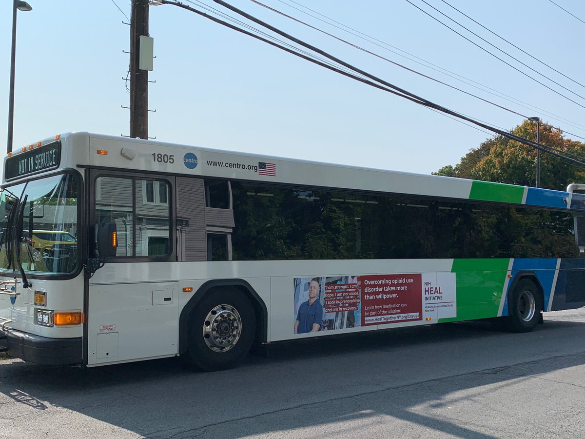 HealingCayuga's tweet image. It's official! Busses are on the loose in #CayugaCounty donning exterior and interior ads to #endthestigma around #opioidusedisorder and medications. Honk if you see one! #HEALingCayuga