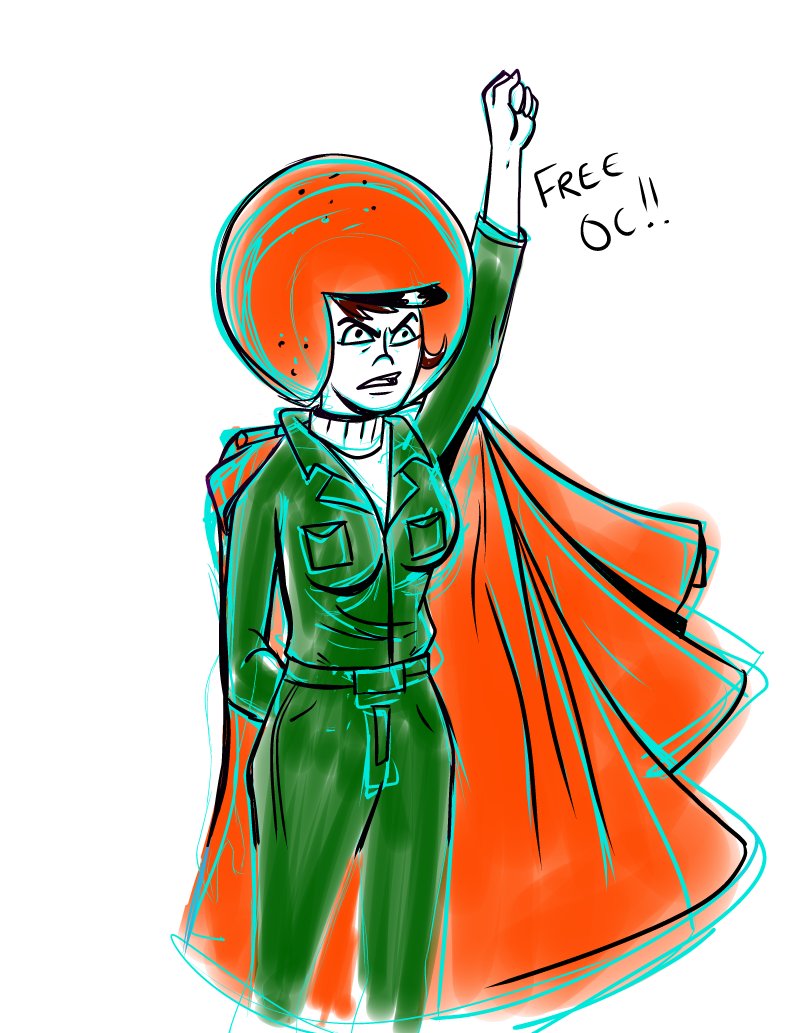 ToshJonquil's tweet photo. day 5 of #venturemonth: I was born in Orange California, so the Brixby episode has this weirdly special place in my heart (the locals either love Disney or want it torn down there's no in-between) here's a doodle of me trying to #freeoc !! #SaveVentureBros #venturebros @adultswim https://t.co/EcqHZiw5q3