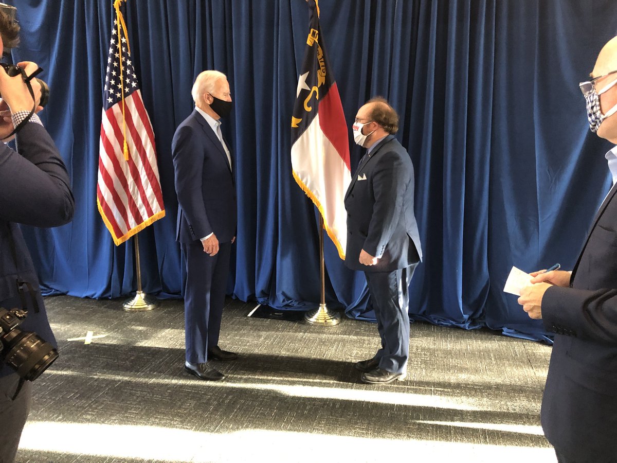 Wayne Goodwin (@waynegoodwinnc) on Twitter photo Yesterday <a href="/JoeBiden/">Joe Biden</a> told me, "Son, I understand you lost your wife recently. Lost mine at a young age, too. Hang in there, pal. We'll get through this together." He also sent a personal letter for the kids & me. That's the #empathy I want in a POTUS. Vote #BidenHarris2020 #ncpol Yesterday <a href="/JoeBiden/">Joe Biden</a> told me, "Son, I understand you lost your wife recently. Lost mine at a young age, too. Hang in there, pal. We'll get through this together." He also sent a personal letter for the kids & me. That's the #empathy I want in a POTUS. Vote #BidenHarris2020 #ncpol