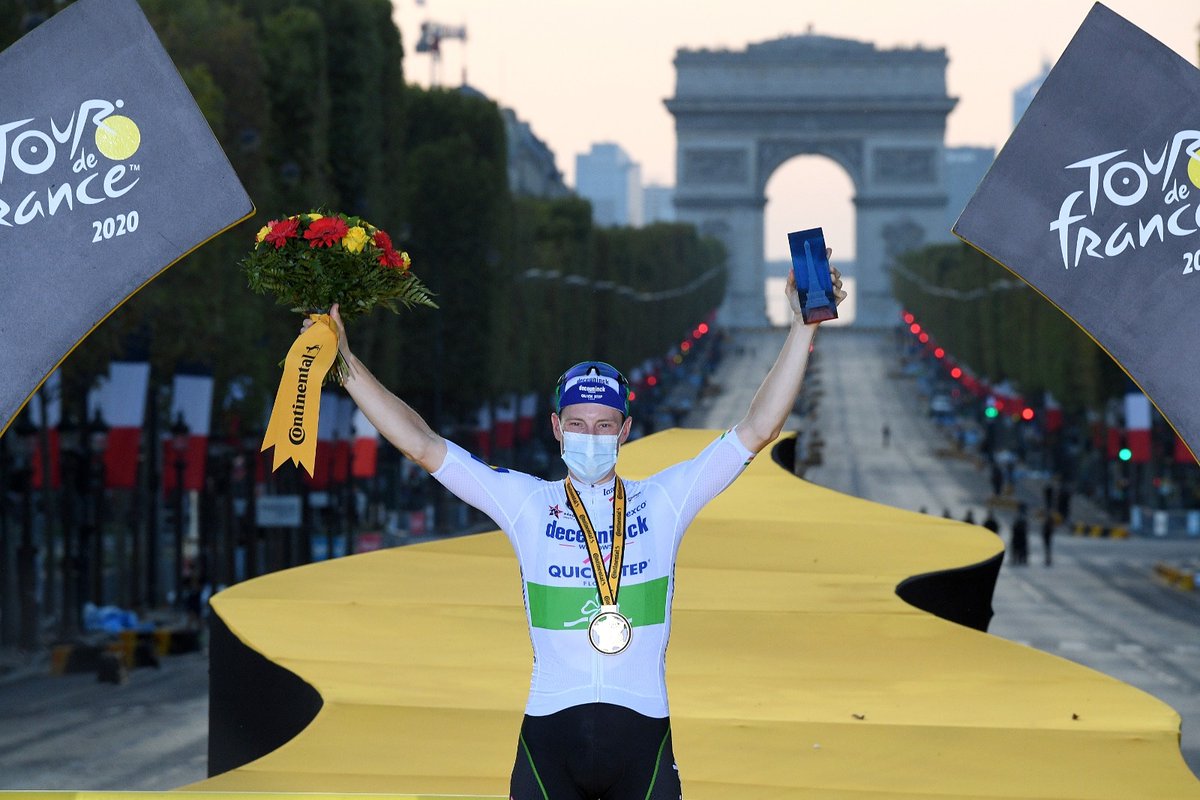 It was a dream to wear my Irish national champions jersey during this years Tour de France but I never could have imagined winning on the Champs-Élysées too! I always wanted to represent this jersey as best I could and in my own way. 
📸 <a href="/GettyImages/">Getty Images</a>