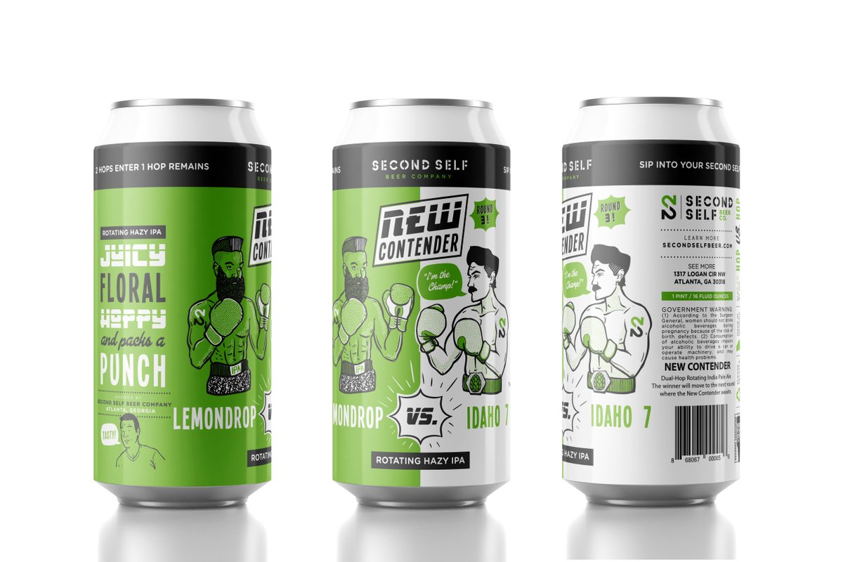 secondselfbeer's tweet photo. Thursday! Thursday! Thursday! Get ready for the main event! It's Lemondrop taking on the champ, Idaho 7, in Round 3 of New Contender. Canned at 3pm today. Doesn't get any fresher than this!
*
*
*
#SecondSelfBeer #SipSecondSelf #CraftBeer #ATLBeer #GABeer #IPA #DDHIPA #beer https://t.co/GFjJIrCaaY