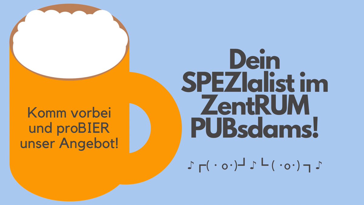 PubPotsdam's tweet photo. Wir mögen schlechte Wortspiele fast so gerne wie gute Preise für unsere Drinks.
#pubalapubpotsdam #pubfetzt #ehrenamtmachtsexy https://t.co/uNHFpfcRct