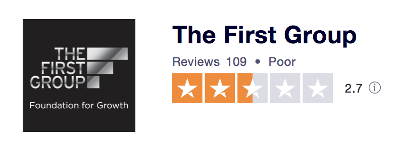 Connar18571758's tweet photo. Oh No #TheFirstGroup. What happened there? Did a whole load of your fake reviews disappear from Trustpilot? There are still more to disappear too. Here is a tip, If you want good reviews, do good things, don't lie and write your own. https://t.co/VZKfQ44JpZ