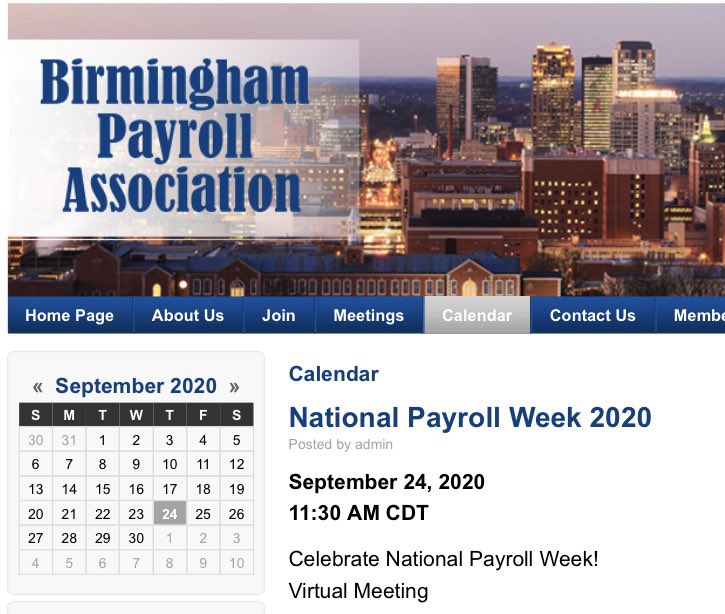 sushmatrip's tweet photo. Thank you Birmingham Payroll Association for the opportunity to present @ the National Payroll Week 2020 and Celebrate National Payroll Week with you — ADP appreciates you! https://t.co/T1BkGvrK3v