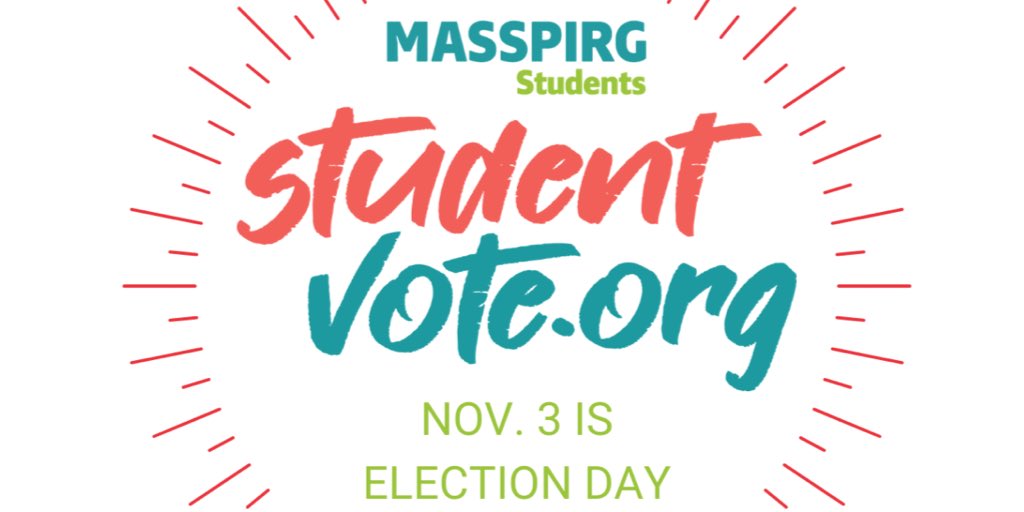 masspirgstudent's tweet photo. Can you believe there are only 40 days until Election Day?! Register to vote RIGHT NOW at https://t.co/DLGsYi7xsd to start making your vote plan before November 3rd. #youthvote #masspirgstudents #studentvote #ElectionDay https://t.co/ucTCmiJDCJ