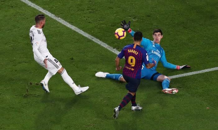 Suarez vs Real MadridThis is on here more because of the performance and circumstances, no Messi, no problem. He bagged a hat trick without Messi on the field and helped Barca to score 5 past Madrid.