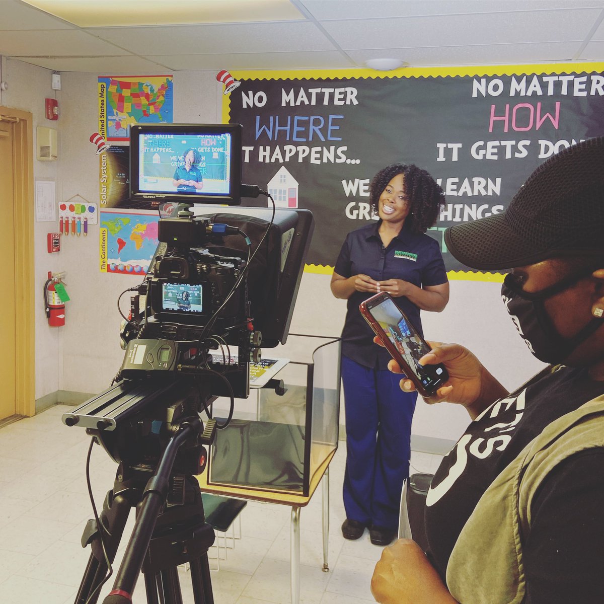 #Tbt to last week at the <a href="/bmigators1966/">Beatrice Mayes Institute</a> video shoot! They are working to keep students safe amid the pandemic. Have you considered doing a video to show the COVID-19 safety measures your team implemented? #letsgo #safety #videomarketing #houstonvideographer #houston #twicemedia