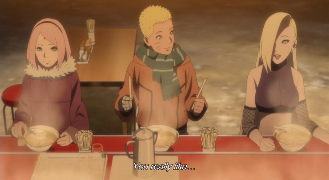 Naruto loves ramen, it makes him happy and feel warm. When Naruto, subconsciously, compares Hinata with ramen, he is admitting to himself that Hinata conveys to him the same as ramen, love and happiness.