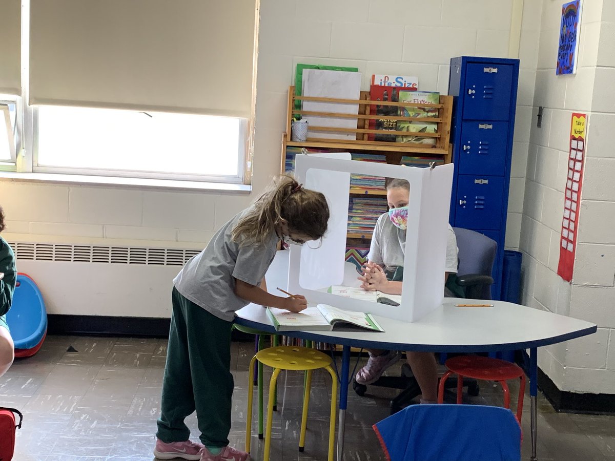 SMSSchool3510's tweet photo. Oh what fun we have at SMS! Mrs. Kanai takes temps and chases away the pesky turkeys, 3rd grade works on math at home and in school and Kindergarten rocks out today! #smsfriends #rcda @NYSCatholicConf @EvangelistALB @RCDASupt @CathSchoolNews @WTEN @SienaCollege @RCDASchools https://t.co/m9zX5ruglC