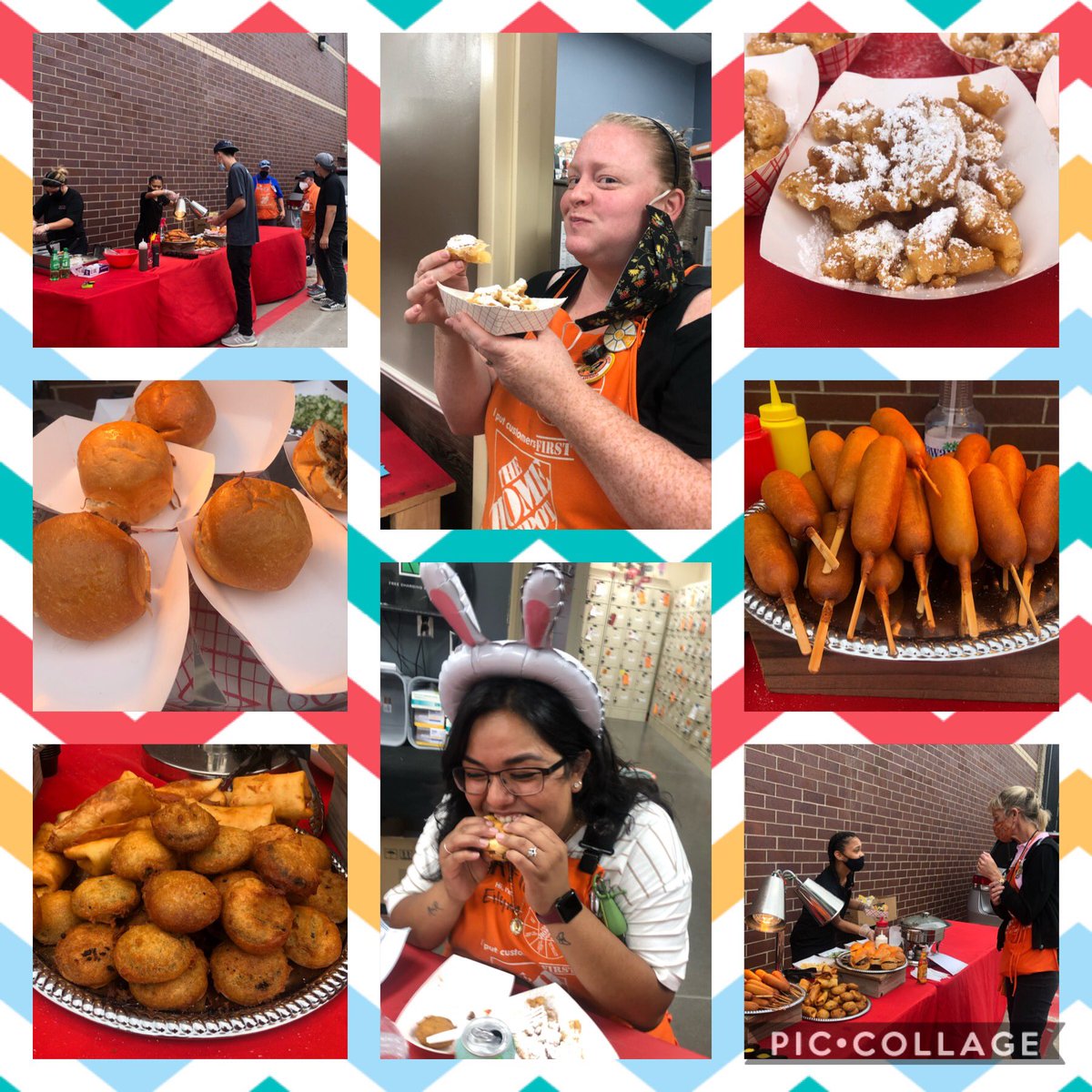 LauraLand22's tweet photo. Who doesn’t like fried food?!! Corn dogs, Fried Oreos, Fried Apple Pies, Funnel Cakes, Brisket Sliders..lots of smiles today!  #SuccessSharing #HDStrong @JDWalzTHD @KaliTerryTHD @SMaurice2 @kmrsteed528 @DJohnst53702449 https://t.co/it2VI82oRg