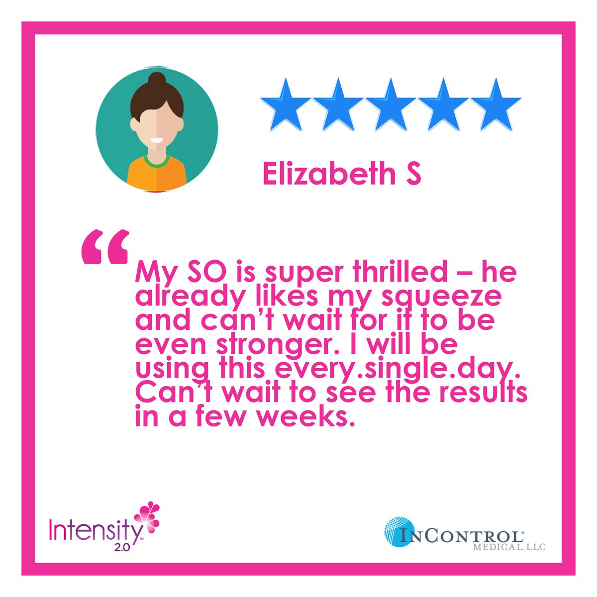 InControl_Med's tweet image. Real people, real results. Read more: 

incontrolmedical.com/shop/intensity…