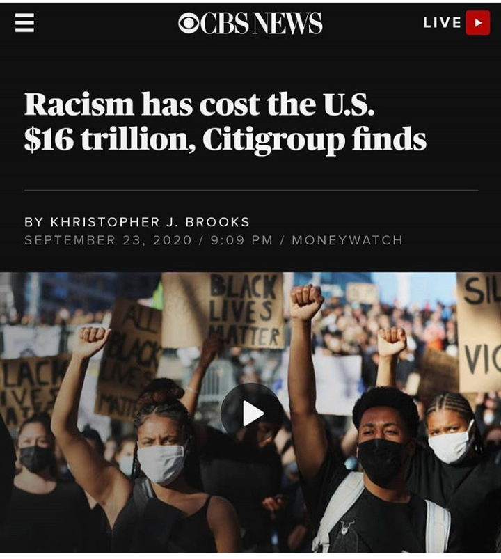 READYROCK_INC's tweet photo. They could have just paid us Reparations, they just admitted Racism has cost America $16 trillion. 🤦🏾♂️
@TheBlackChannel
@drboycewatkins1
@ProfBlacktruth
#Reparations
#Tangibles2020
#FBA
#FBAC2020
#B1 https://t.co/jGR0TyGGN8