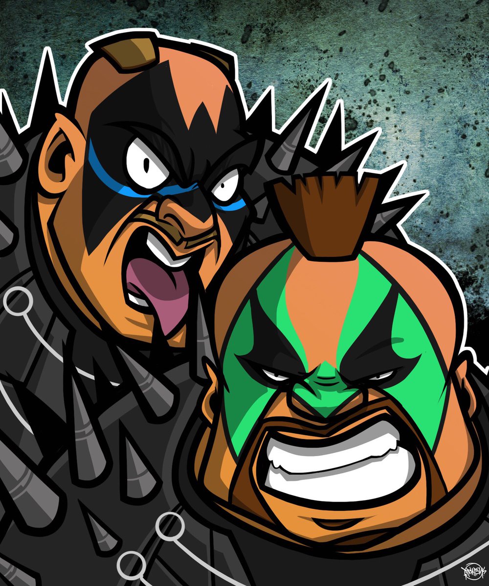 P_RoUnstable's tweet photo. #ROADWARRIORSFOREVER #LEGIONOFDOOM #HAWKANDANIMAL #RIPHAWK #RIPANIMAL #RIPLOD #LEGENDS #NOSELL #OHWHATARUSH original artwork by me @P_RoUnstable https://t.co/L0uYr95HSa