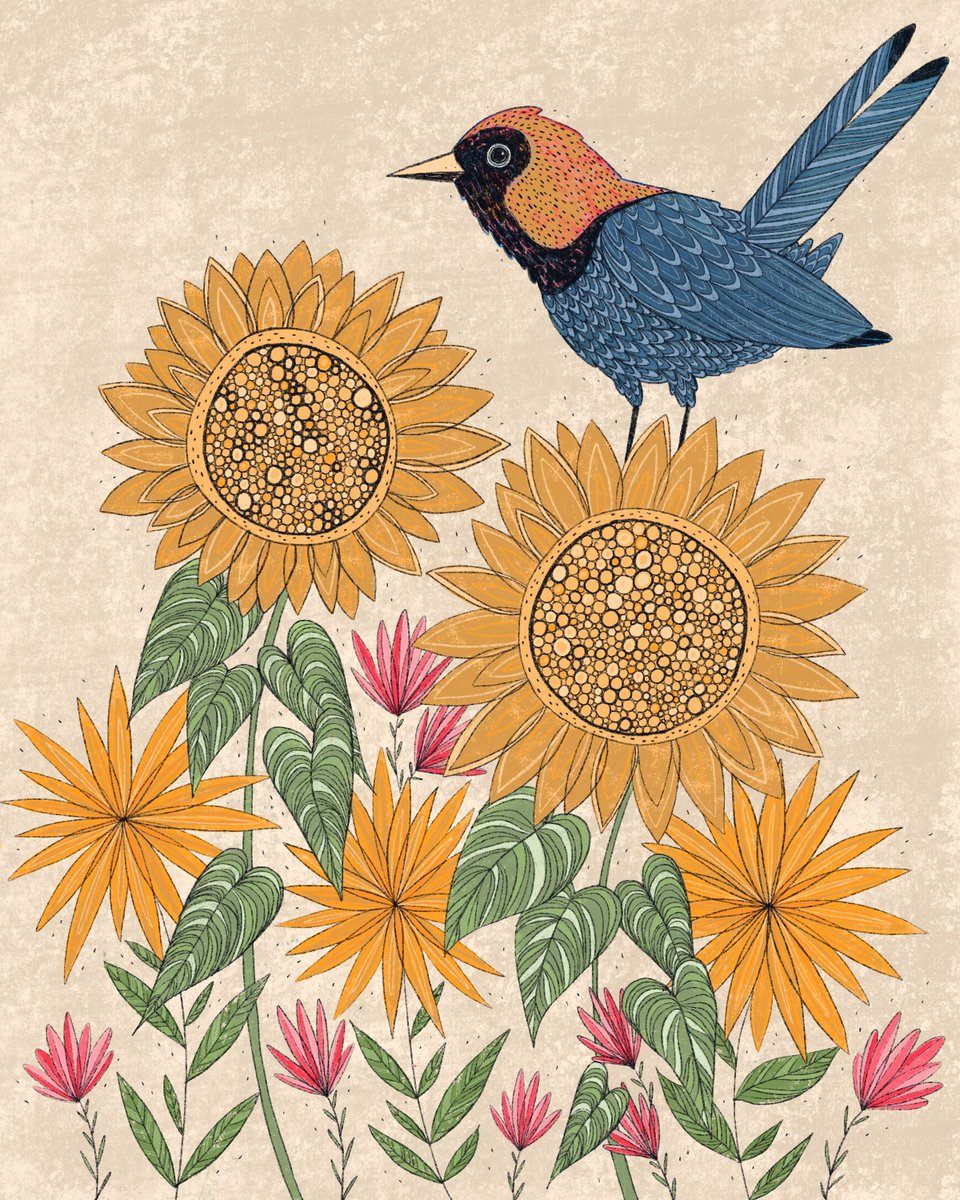 InkedInRedART's tweet photo. β² In the Flowers β² Now available in color π»
.
.
.
.
#inkedinred #birb #bird #sunflowers #birding_lounge #bird_lovers #floral #floralart #linedrawing #sketchbook #drawing #drawsomething #womenofillustration #illustracion #illustrationdaily #sfartist https://t.co/XivDSGIndw