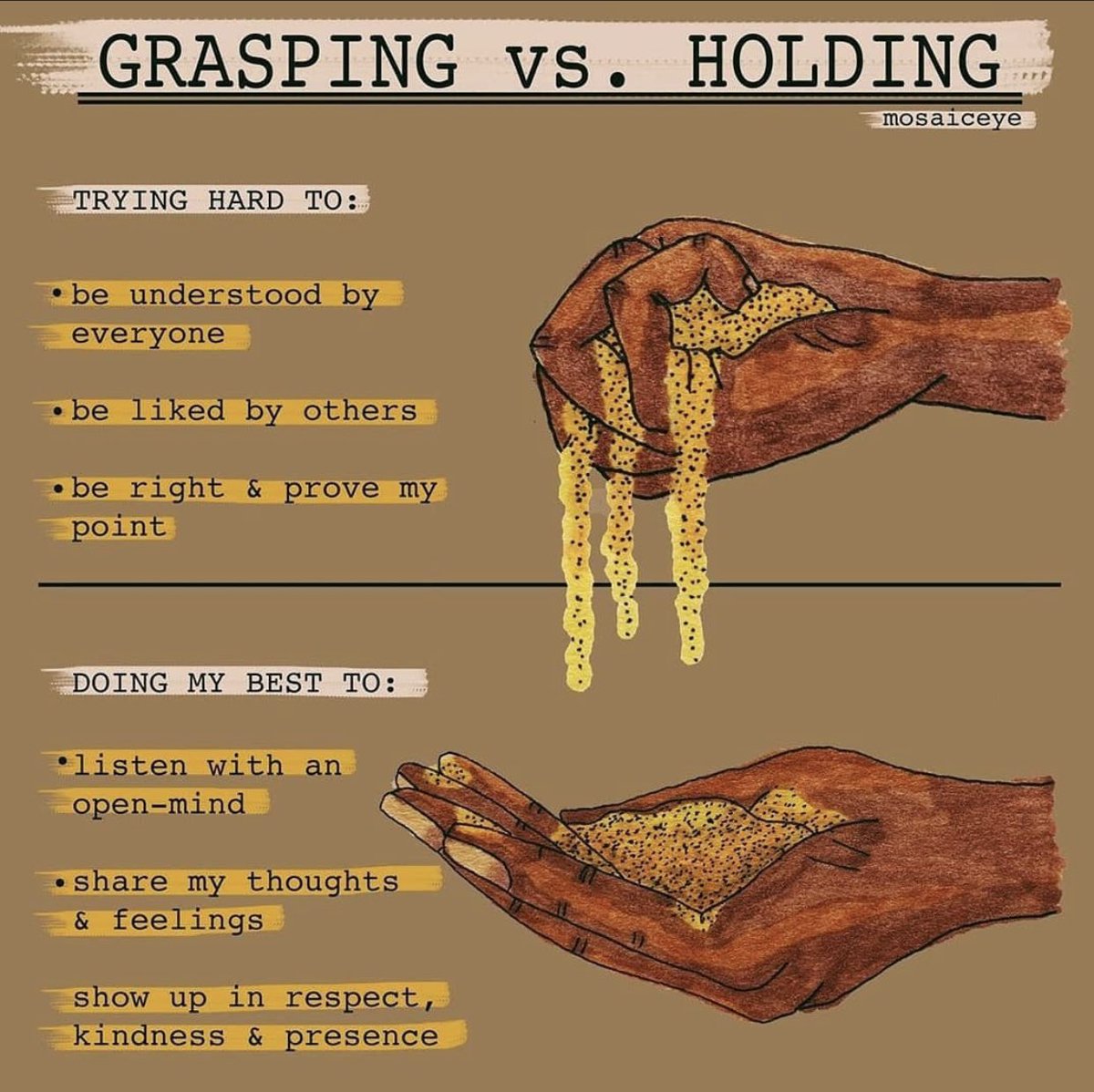 AKAMrsBrownRice's tweet image. Moment of Reflection: More holding, less grasping! #mentalreset #letsreflect #weCANdothis
