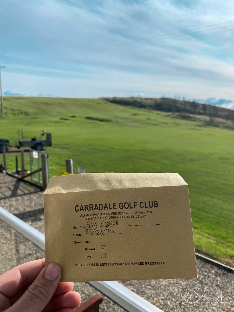 C̳a̳r̳r̳a̳d̳a̳l̳e̳ ̳G̳C̳ Halfway down Kintyre, there's a 9 hole course often overlooked by those heading to Machrihanish... Once the £15 green fee has been posted into the honesty box, a par 3 up a steep hill gets you underway. The view from the green well worth the hike: