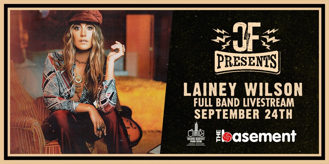 laineywilson's tweet photo. Have y’all got your tickets for tonight’s show?? There’s a few left so grab ‘em while you can: https://t.co/Qi5SlHTuAK. See y’all at 8pm CT🤘 #livestream #thebasement #countryfuzz @countryfuzz @TheBasementNash https://t.co/Kh2qzGqbmu