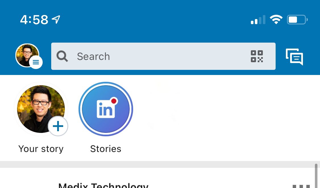 Social media platforms all morphing to look alike. <a href="/LinkedIn/">LinkedIn</a> stories, more more ways to capitalize our attention 🤔. #InstagramStories #socialdilemma #socialmedia