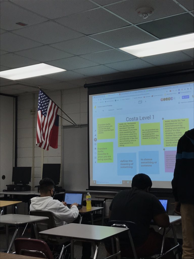 Ms_Guzman7's tweet photo. Collaborating today to breakdown vocabulary in Costa’s Level of Thinking #AVIDEXCEL #Collaborate #WICOR @HumbleISD_SMS https://t.co/4ulRTaR78S