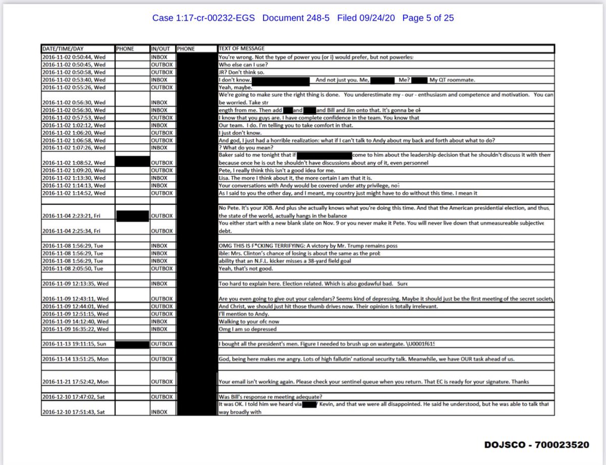 More: talking about getting information to a recused McCabe about the Clinton Email Investigation by using Lisa Page and his Attorney Client privilege.