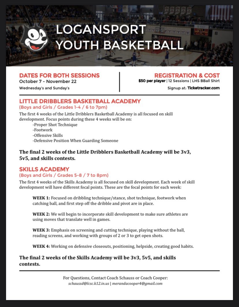 We are excited to work with @LoganBerriesGBB to offer this 6 week opportunity leading up to our youth basketball <a href="/Club1Basketball/">Club1Basketball</a> leagues!

Fliers will be handed out at school, online registration coming soon!

Great opportunity for our future Berries to get better!