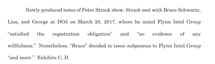 5/ Bruce Schwartz was pal with Bruce Ohr and read into Crossfire very early on. He's mostly avoided scrutiny thus far, but appears to have had role in abusive FARA investigation of Flynn - so abusive that it's hard to imagine the lack of consequence so far to perpetrators.
