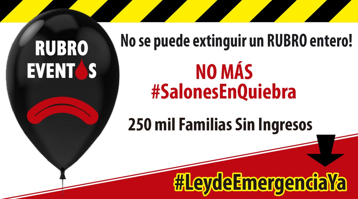 salonesarg's tweet image. 💥 LEY DE EMERGENCIA YA 💥
No se puede extinguir un RUBRO entero! 😰#SalonesEnQuiebra #LeydeEmergenciaYa
@alferdez @CFKArgentina @santicafiero @Kicillofok @horaciorlarreta @diegosantilli @Martin_M_Guzman @alferdezprensa @economia_Ar @casarosada @gcba @fadideargentina @salonesarg