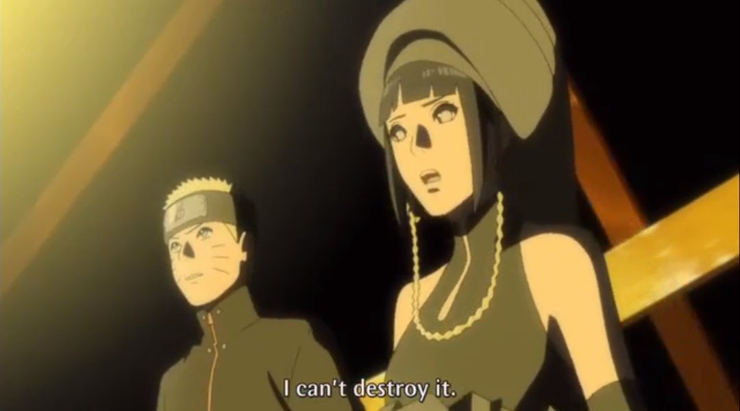 - Hinata needs Naruto to destroy the TenseiganThis is clealry a hole and, from my point of view, very stupid, since Hamura himself says that only she can destroy the Tenseigan, he never mentioned anything about needing a lot of chakra to destroy it.