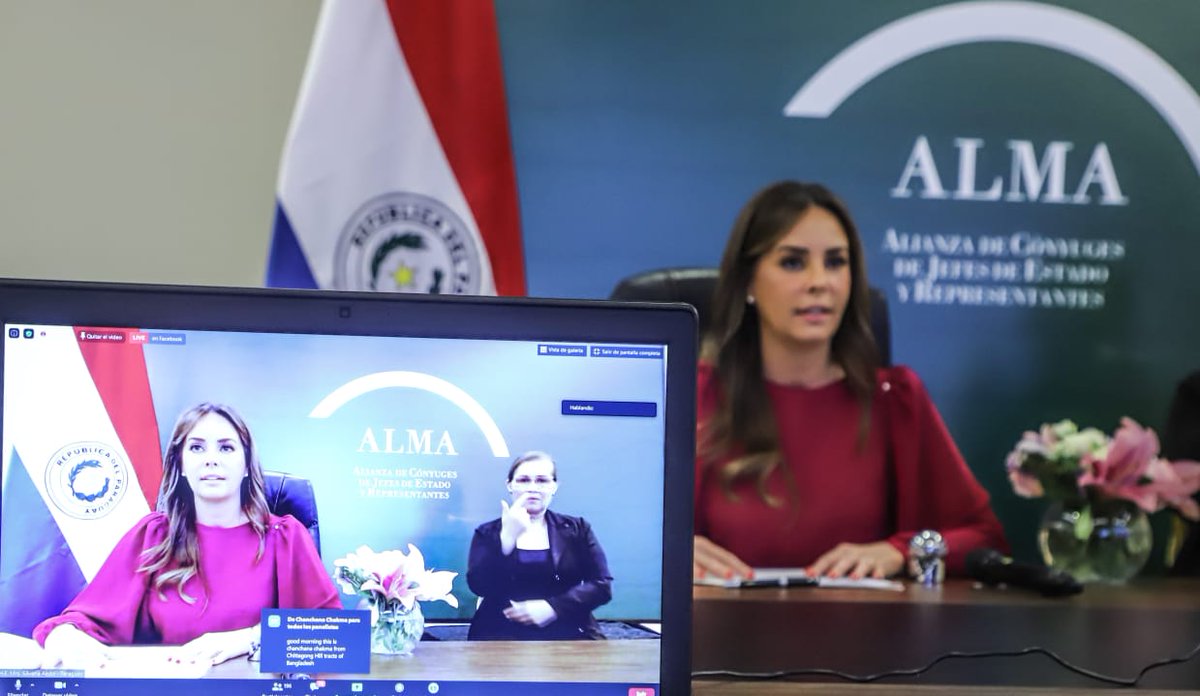 alianzaalma's tweet photo. Las primeras damas que integran la Alianza #ALMA: @silvana_abdo🇵🇾, #FabiolaYáñez🇦🇷, @anagarciacarias 🇭🇳 y @yazcortizo🇵🇦, participaron en un encuentro virtual organizado por @SclanCaribbean para intercambiar experiencias que permitan erradicar la violencia contra las mujeres. https://t.co/0h7I3OieYo