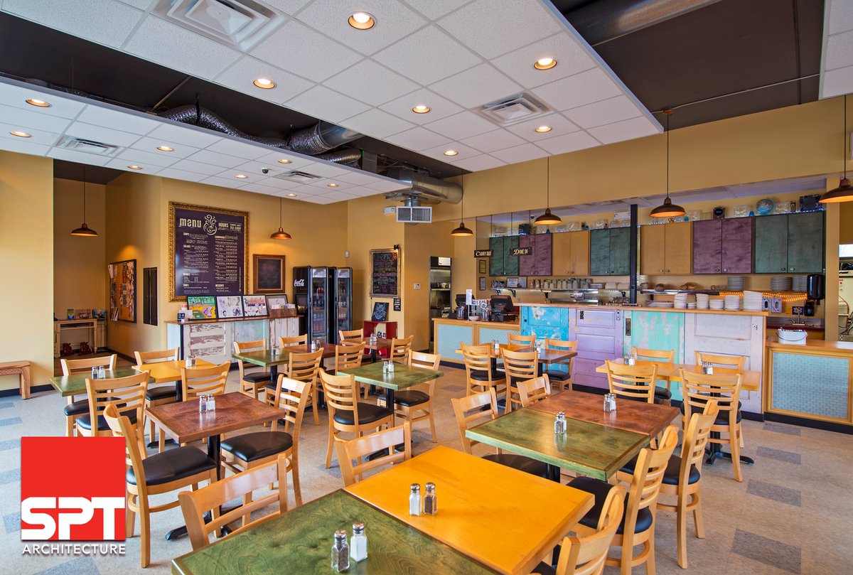 SPTarch's tweet photo. Autumn temperatures mean a warm bowl of soup, right? Today’s #TBT takes us to our favorite @TanyasSoup, completed in 2011. The 2,100 SF café in the Douglas Design District offers a casual and inviting dining room and covered patio.

#SPTArch #Tanyas #TBT #ICTProud #Wichita https://t.co/1IIH1qMyS9